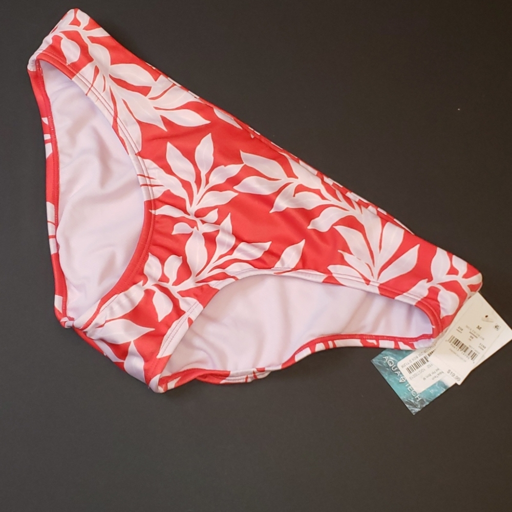 AquaTech Floral Print Bikini Swim Bottoms
